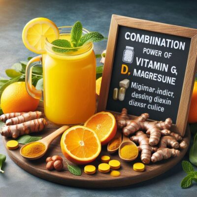Combination Power Of Vitamin D Magnesium And Turmeric Lemonade