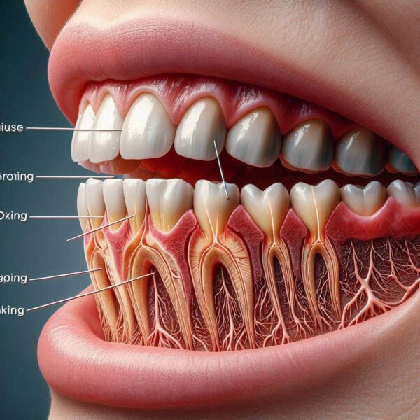 What causes receding gums