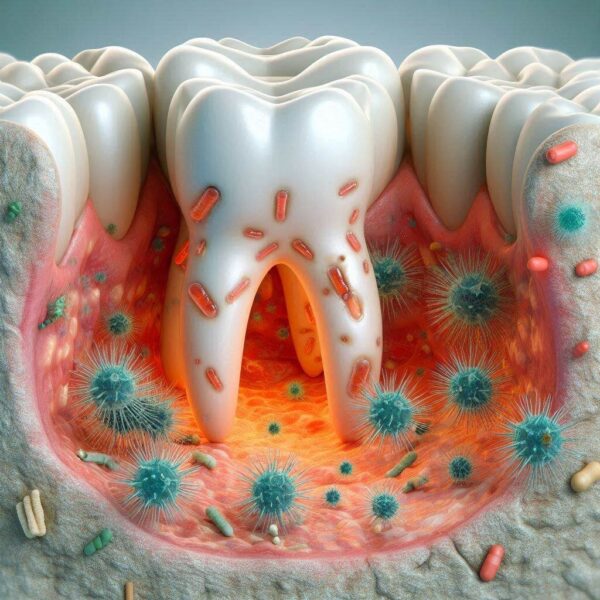 What is the first stage of tooth infection